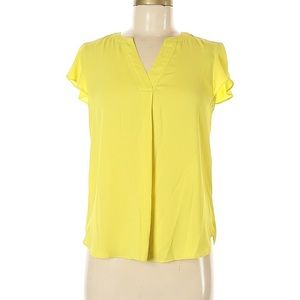 J. Crew bright yellow v neck loose fitting blouse